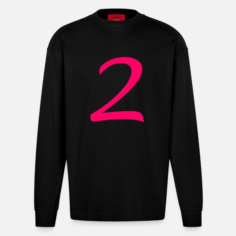 2 - Heavyweight Oversized Organic Langarmshirt Made in EU - SOLID BLACK
