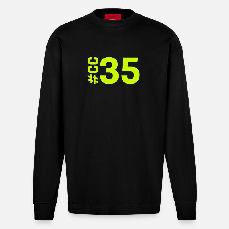 CC35-KARTON - Heavyweight Oversized Organic Langarmshirt Made in EU - SOLID BLACK