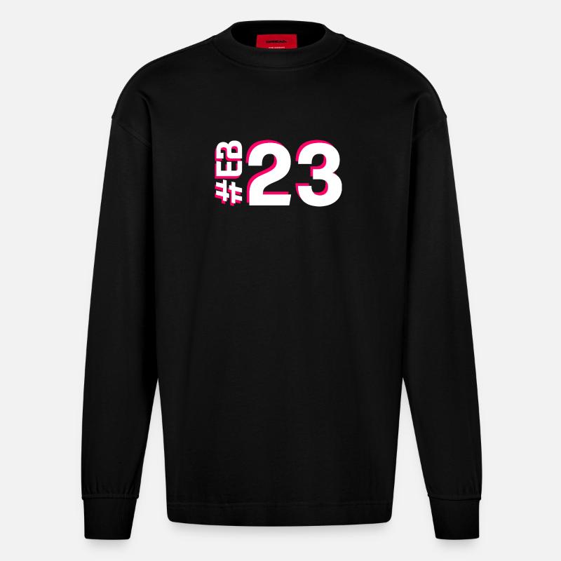 EB23 2025 - Heavyweight Oversized Organic Langarmshirt Made in EU - SOLID BLACK