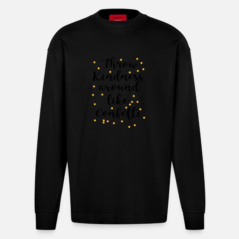 Freundlich - Heavyweight Oversized Organic Langarmshirt Made in EU - SOLID BLACK