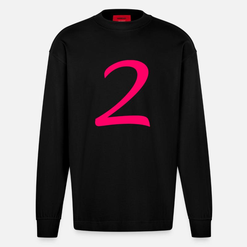 2 - Heavyweight Oversized Organic Langarmshirt Made in EU - SOLID BLACK