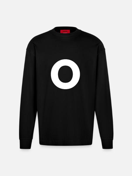 O - Heavyweight Oversized Organic Longsleeve Shirt Made in EU - SOLID BLACK