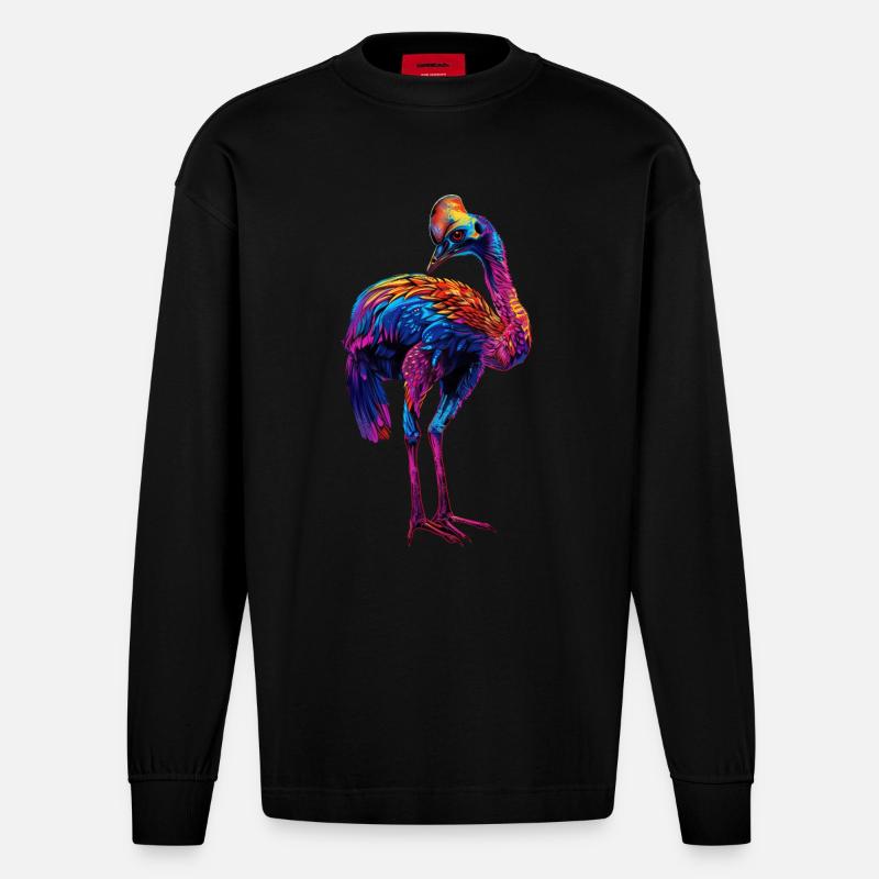 Kasuar - Heavyweight Oversized Organic Langarmshirt Made in EU - SOLID BLACK