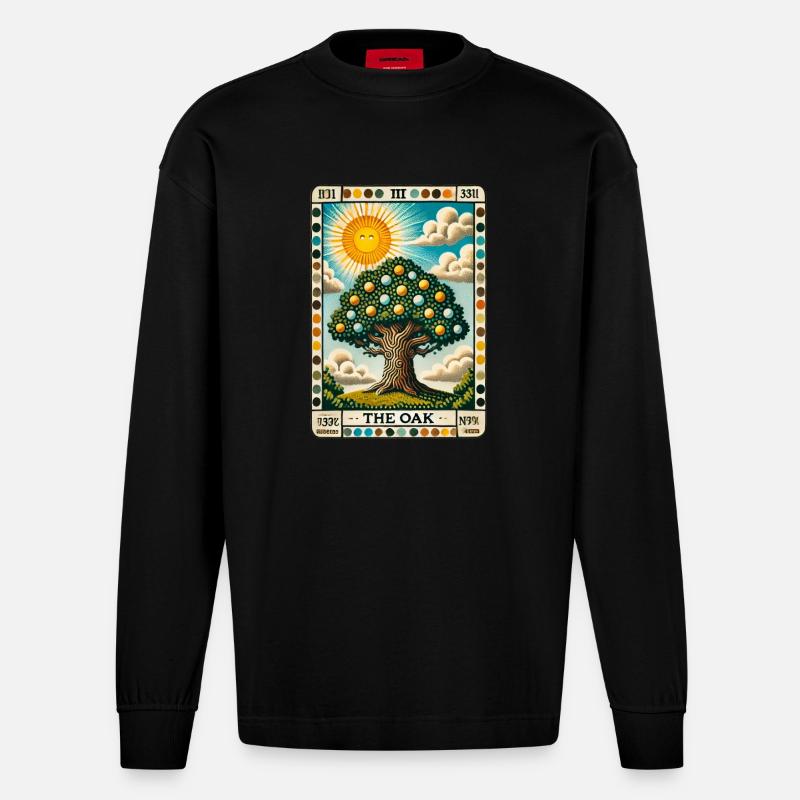 Die Eiche - Heavyweight Oversized Organic Langarmshirt Made in EU - SOLID BLACK