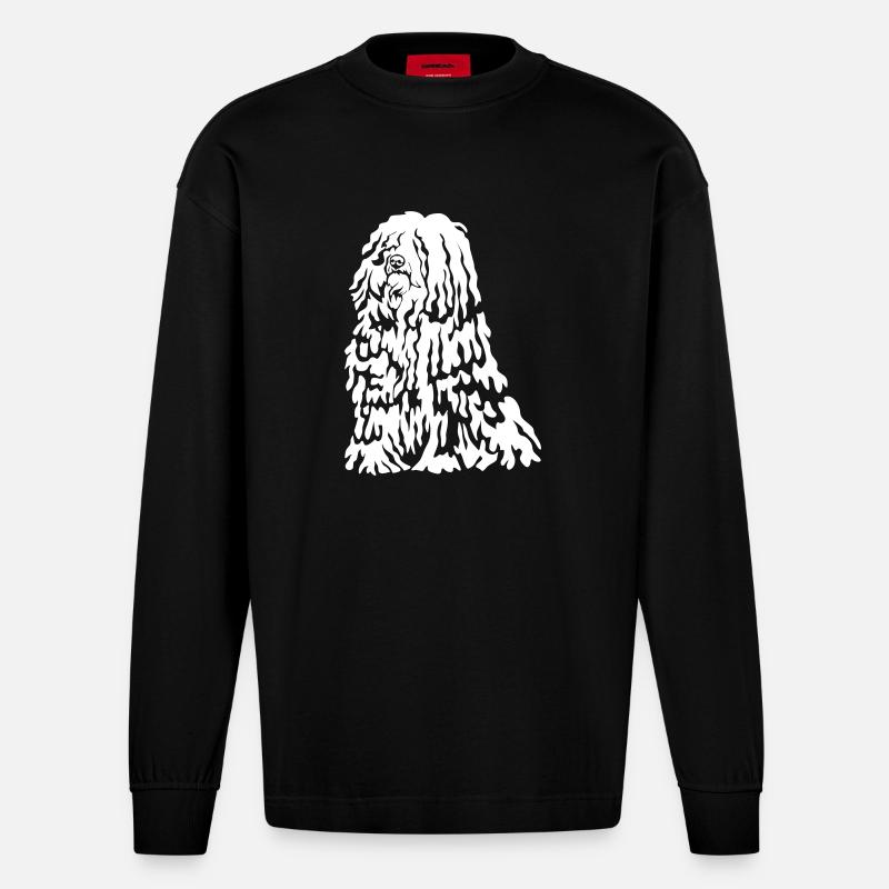 Puli "Black Edition" - Heavyweight Oversized Organic Langarmshirt Made in EU - SOLID BLACK