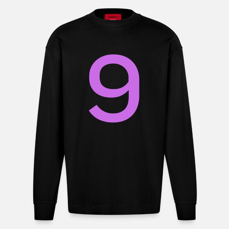 9 - Manches longues bio épais oversize fabriqué en UE - SOLID BLACK