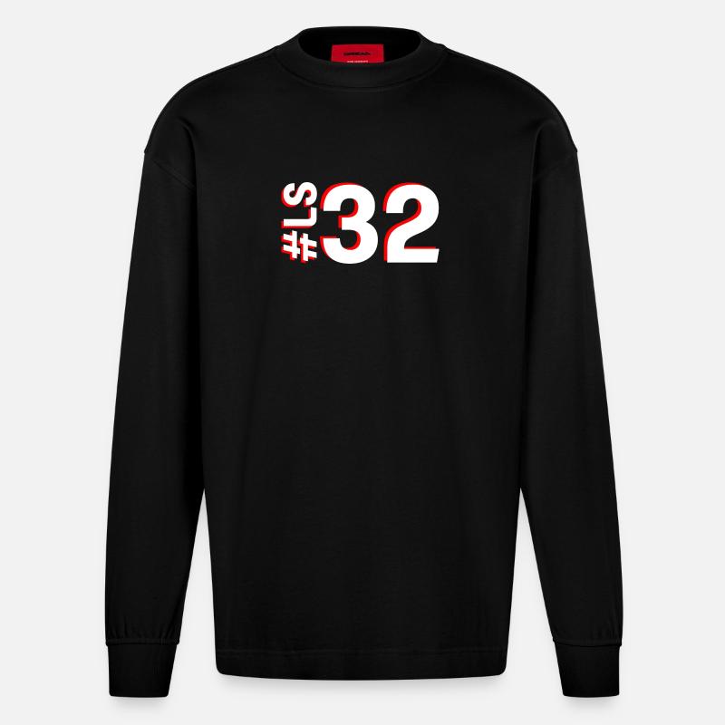 LS32 - Heavyweight Oversized Organic Langarmshirt Made in EU - SOLID BLACK