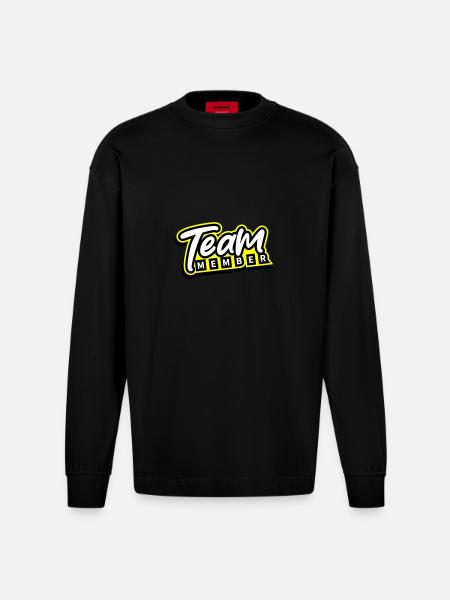 Team Member - Heavyweight Oversized Organic Longsleeve Shirt Made in EU - SOLID BLACK