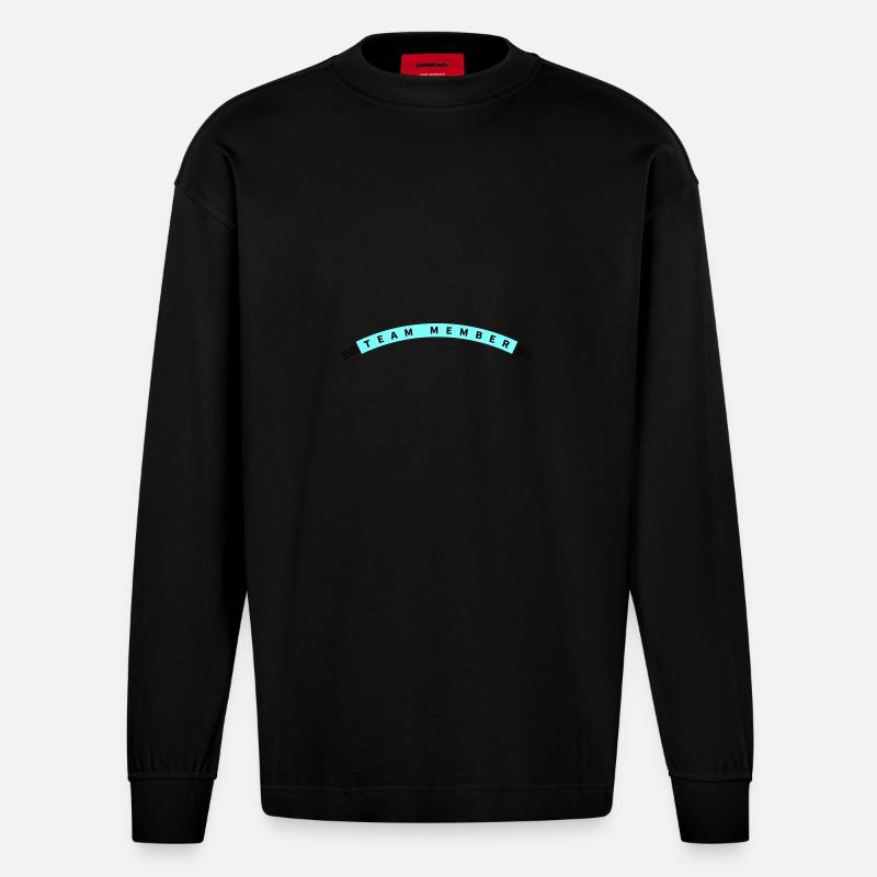 Équipier - Manches longues bio épais oversize fabriqué en UE - SOLID BLACK