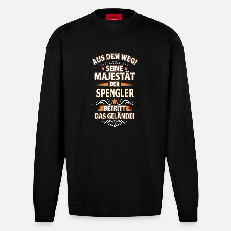 SPENGLER - Heavyweight Oversized Organic Langarmshirt Made in EU - SOLID BLACK
