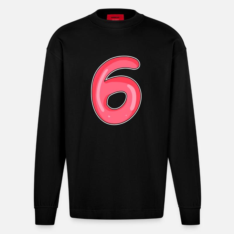 6 - Manches longues bio épais oversize fabriqué en UE - SOLID BLACK