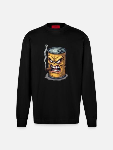 Tin - Heavyweight Oversized Organic Longsleeve Shirt Made in EU - SOLID BLACK