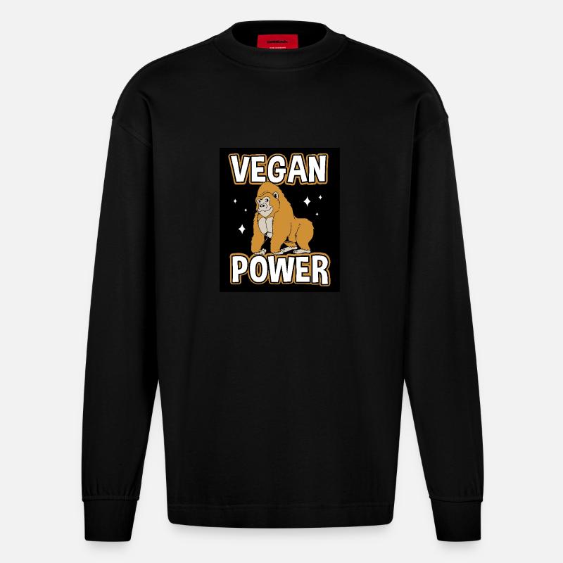 Gorilla - Heavyweight Oversized Organic Langarmshirt Made in EU - SOLID BLACK
