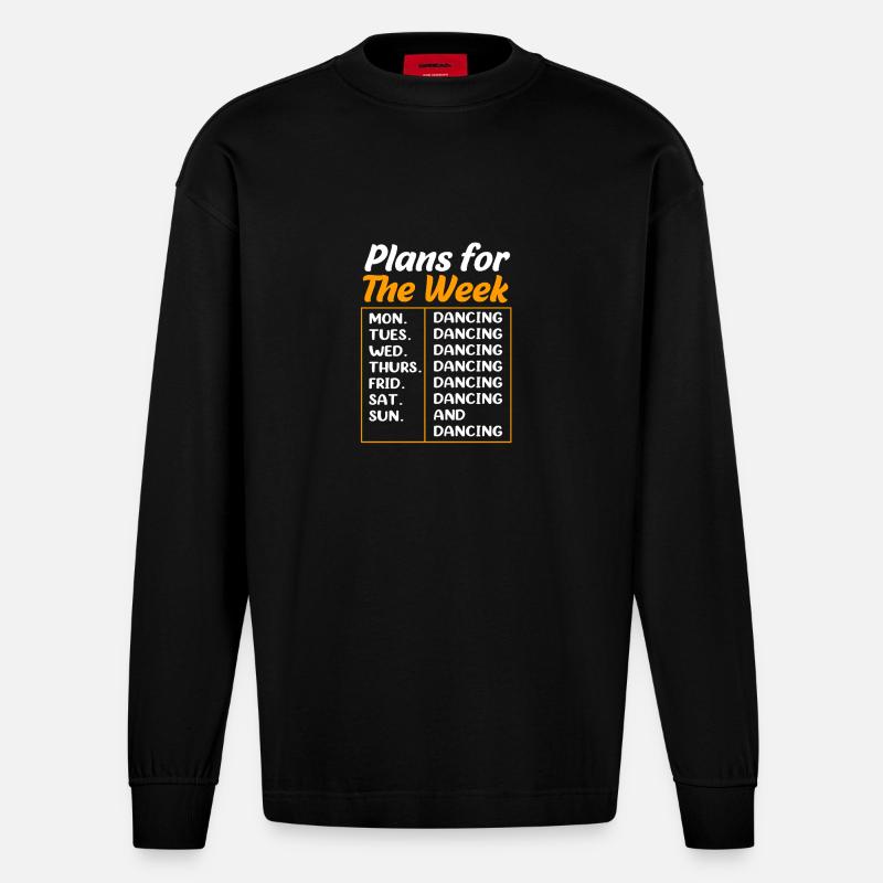 Breakdance - Heavyweight Oversized Organic Langarmshirt Made in EU - SOLID BLACK