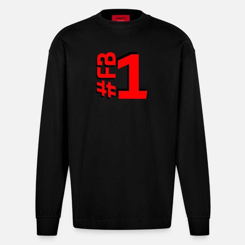 FB1-KARTON - Heavyweight Oversized Organic Langarmshirt Made in EU - SOLID BLACK
