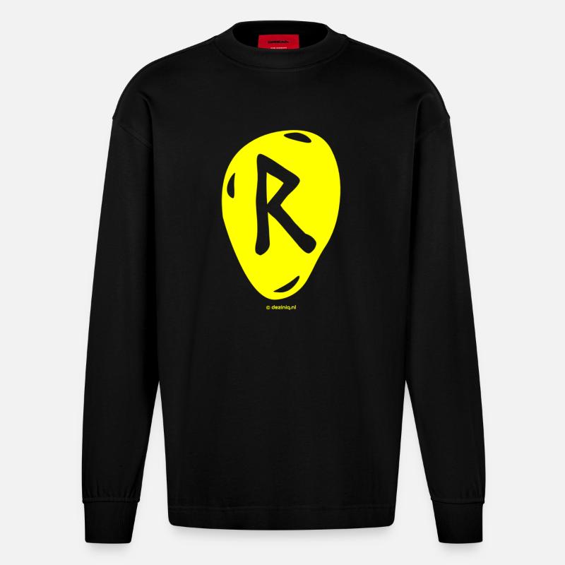 Raidho - Heavyweight Oversized Organic Langarmshirt Made in EU - SOLID BLACK
