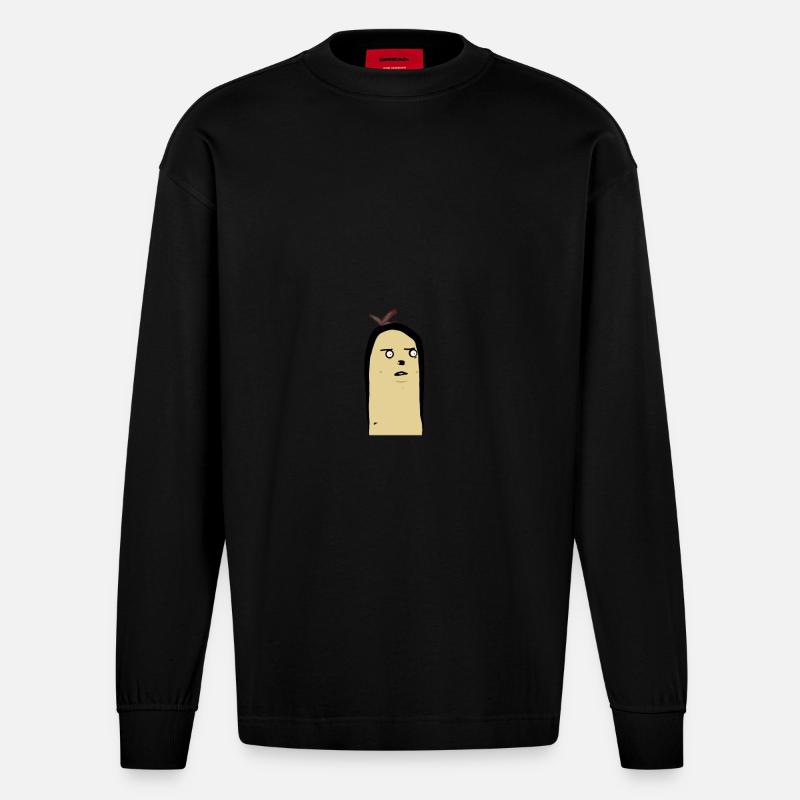 Can´t been unseen - Heavyweight Oversized Organic Langarmshirt Made in EU - SOLID BLACK