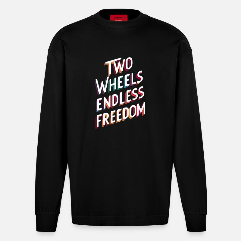 Conception de vélo Endless Freedom - Manches longues bio épais oversize fabriqué en UE - SOLID BLACK