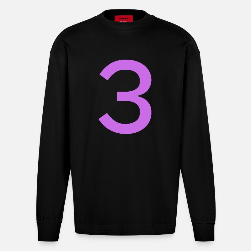 3 - Heavyweight Oversized Organic Langarmshirt Made in EU - SOLID BLACK