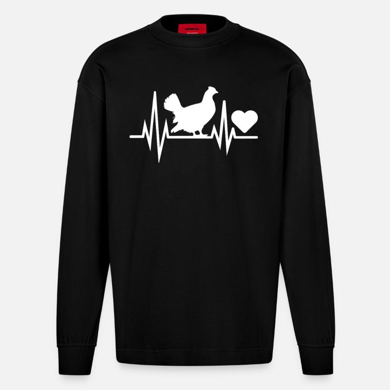 Auerhahn - Heavyweight Oversized Organic Langarmshirt Made in EU - SOLID BLACK