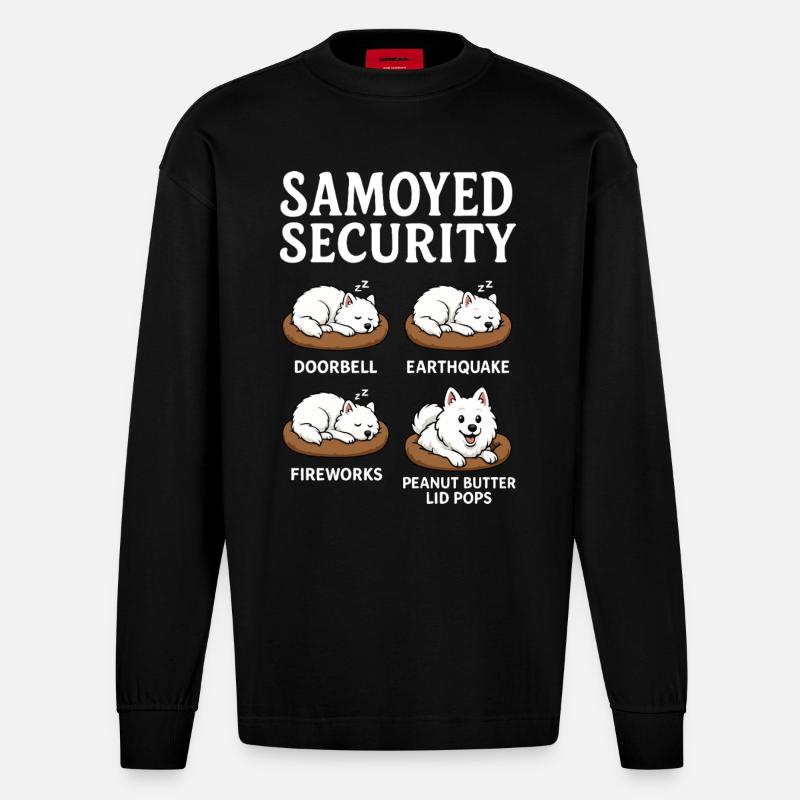Samojede - Heavyweight Oversized Organic Langarmshirt Made in EU - SOLID BLACK