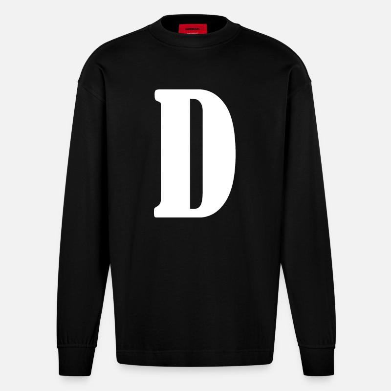 D - Heavyweight Oversized Organic Langarmshirt Made in EU - SOLID BLACK