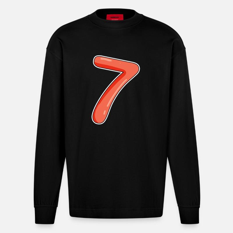 Sieben - Heavyweight Oversized Organic Langarmshirt Made in EU - SOLID BLACK