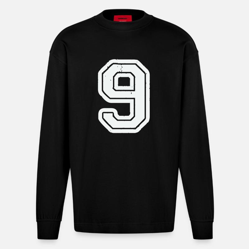 9 - Heavyweight Oversized Organic Langarmshirt Made in EU - SOLID BLACK