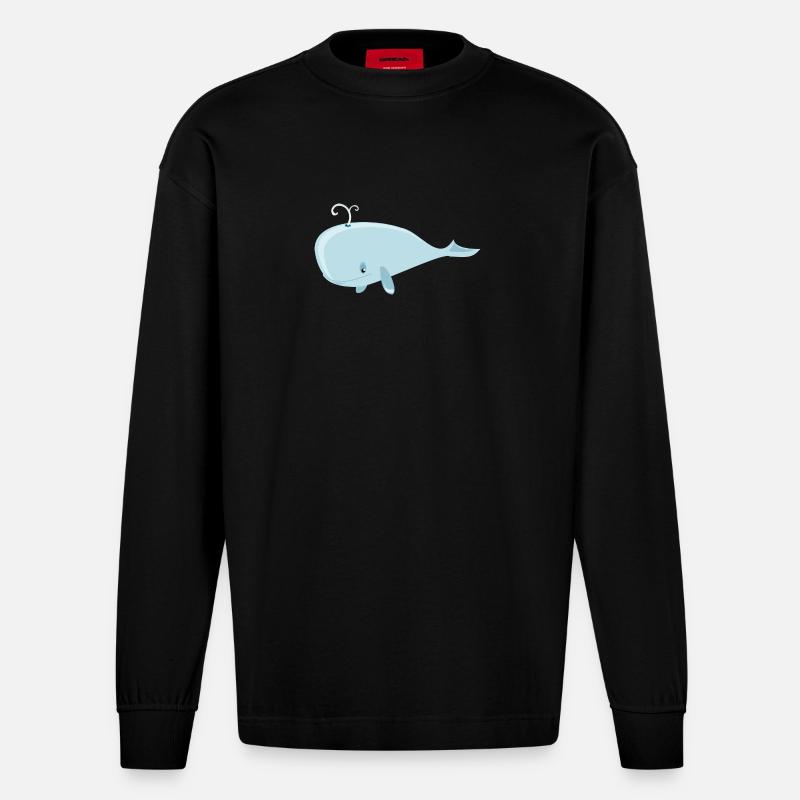 Wal - Heavyweight Oversized Organic Langarmshirt Made in EU - SOLID BLACK