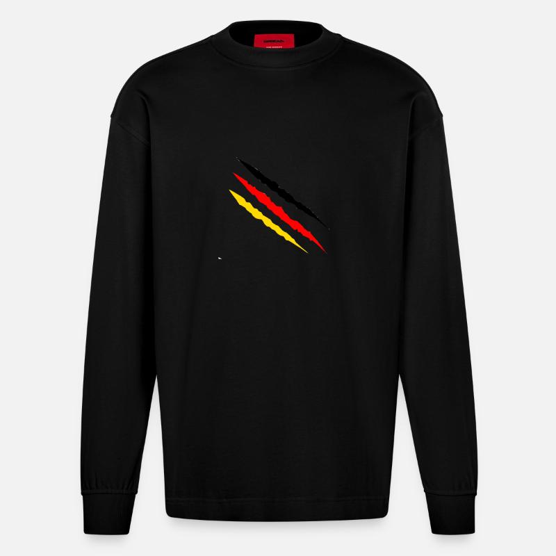 Wm scratch - Manches longues bio épais oversize fabriqué en UE - SOLID BLACK