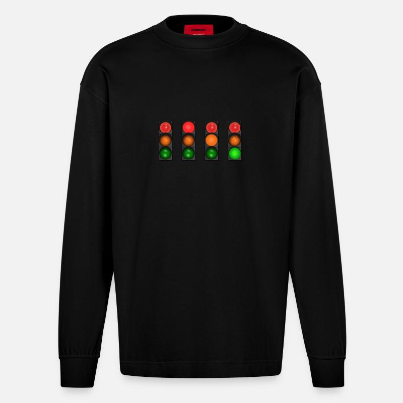 Ampel - Heavyweight Oversized Organic Langarmshirt Made in EU - SOLID BLACK