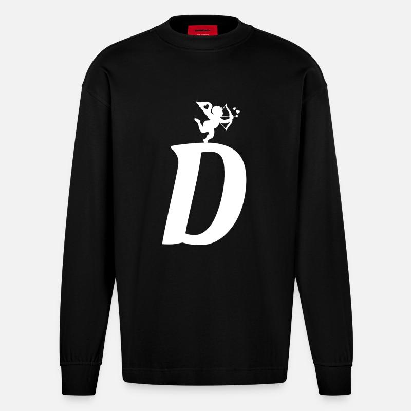 D - Manches longues bio épais oversize fabriqué en UE - SOLID BLACK
