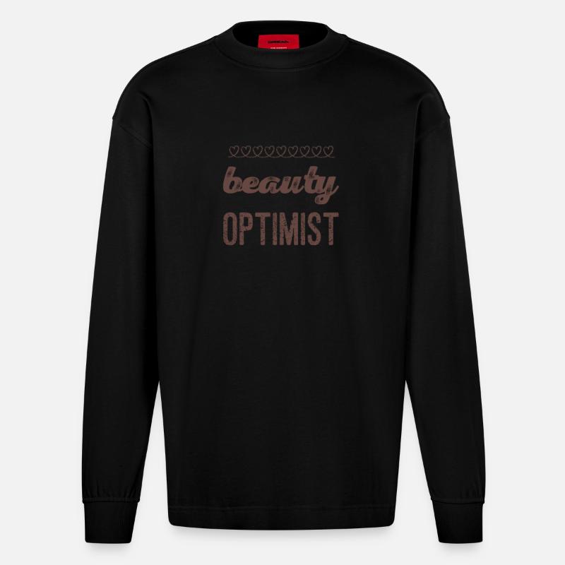 JGA Geschenkidee - Heavyweight Oversized Organic Langarmshirt Made in EU - SOLID BLACK