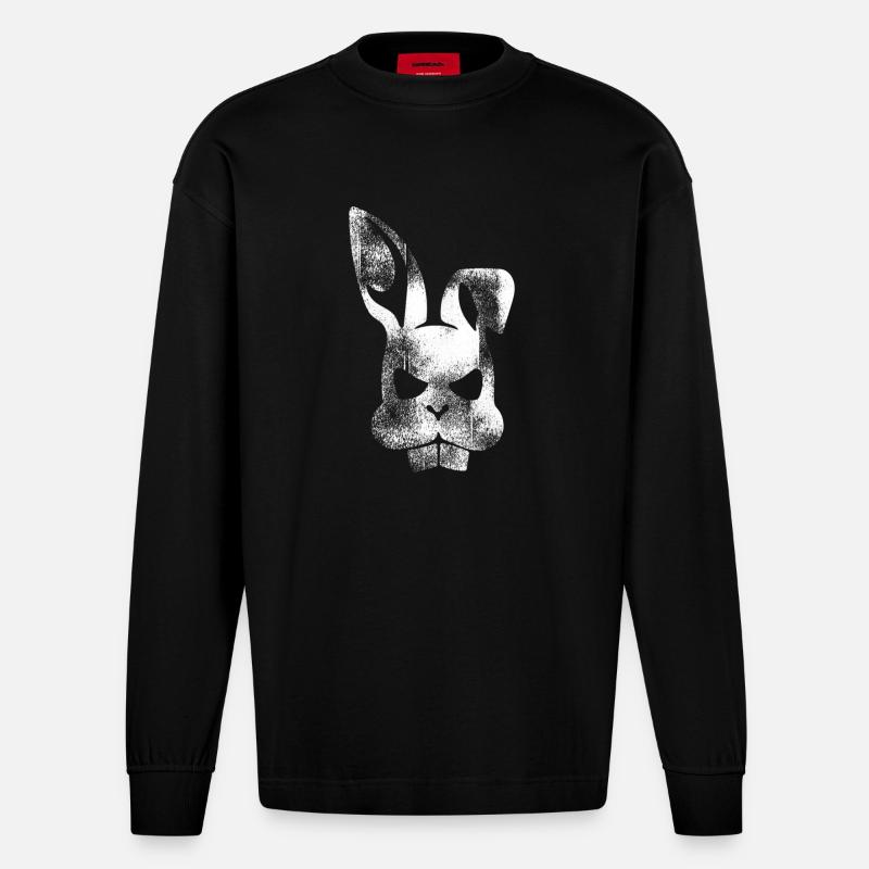 Schlechter Hase - Heavyweight Oversized Organic Langarmshirt Made in EU - SOLID BLACK
