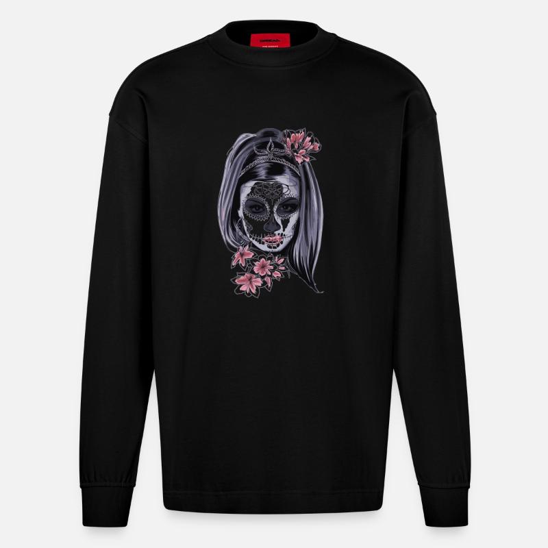Maske - Heavyweight Oversized Organic Langarmshirt Made in EU - SOLID BLACK