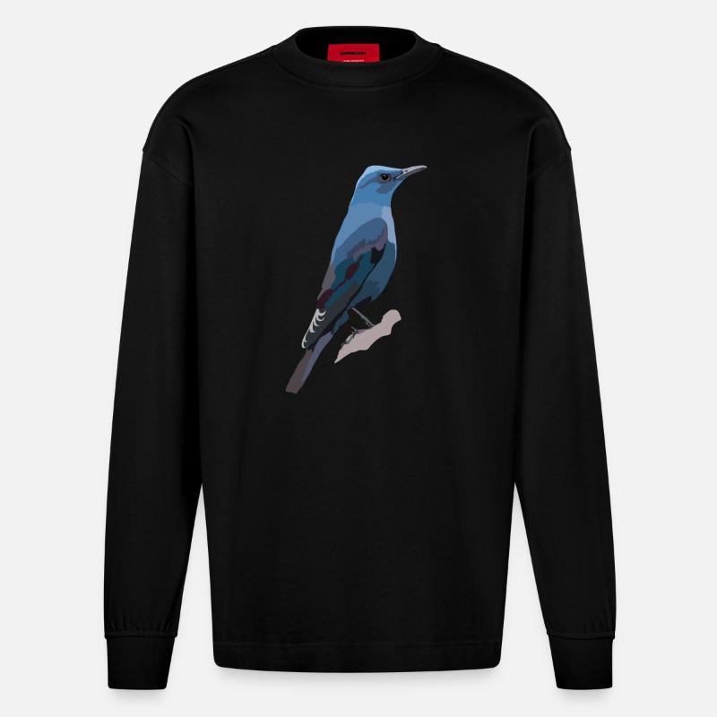 Blaumerle - Heavyweight Oversized Organic Langarmshirt Made in EU - SOLID BLACK