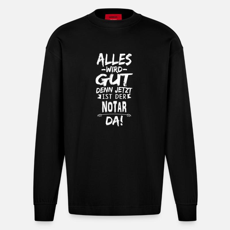 NOTAR - Heavyweight Oversized Organic Langarmshirt Made in EU - SOLID BLACK