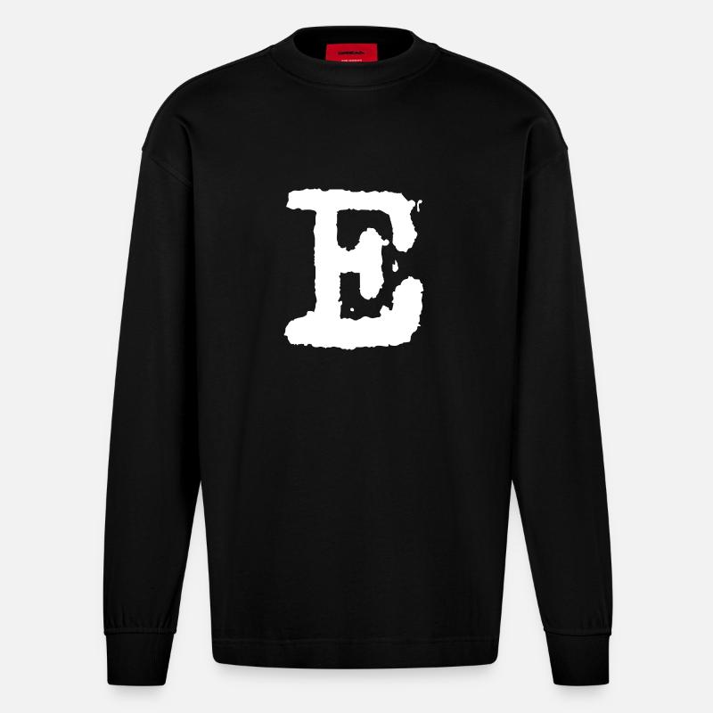 E - Heavyweight Oversized Organic Langarmshirt Made in EU - SOLID BLACK