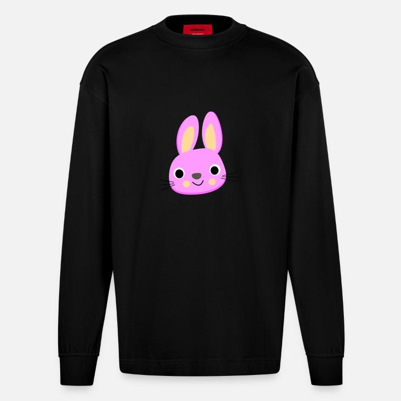 Bunny - Heavyweight Oversized Organic Langarmshirt Made in EU - SOLID BLACK