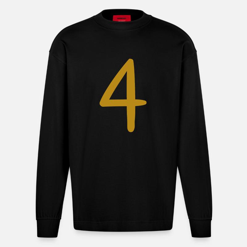4 - Manches longues bio épais oversize fabriqué en UE - SOLID BLACK