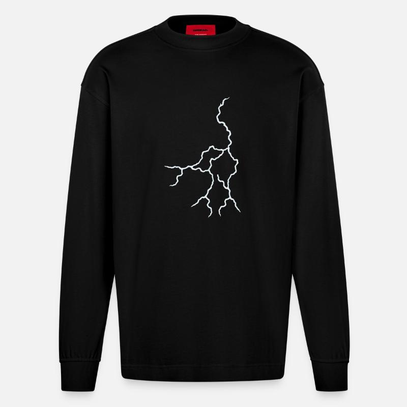 Foudre - Manches longues bio épais oversize fabriqué en UE - SOLID BLACK