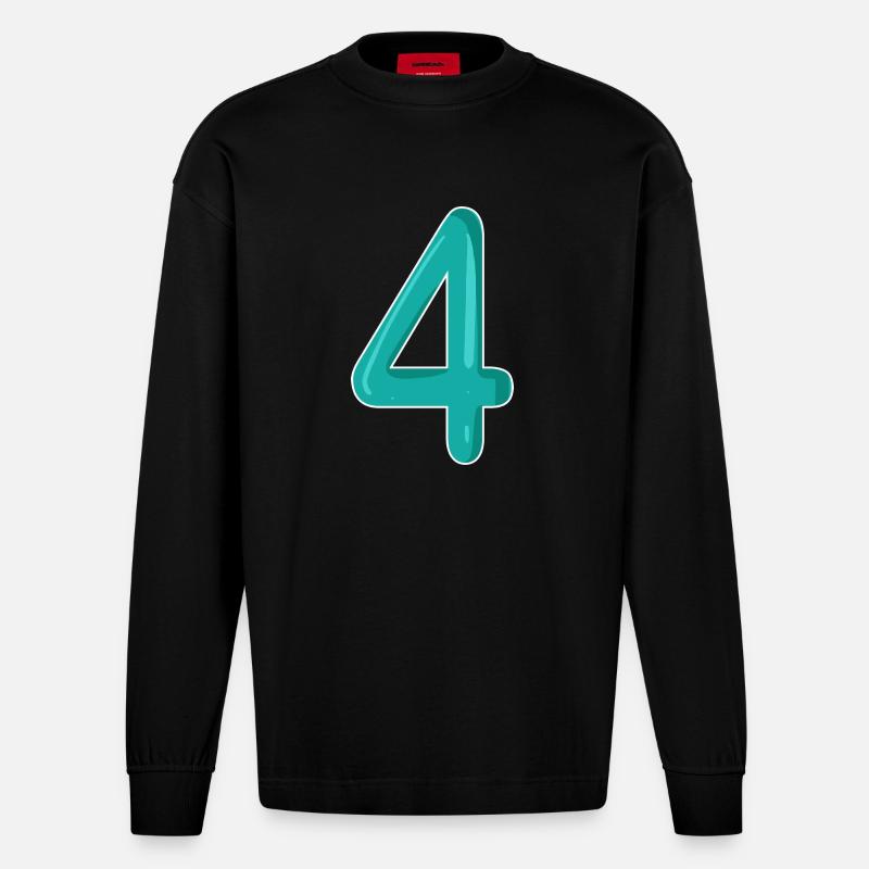 4 - Heavyweight Oversized Organic Langarmshirt Made in EU - SOLID BLACK