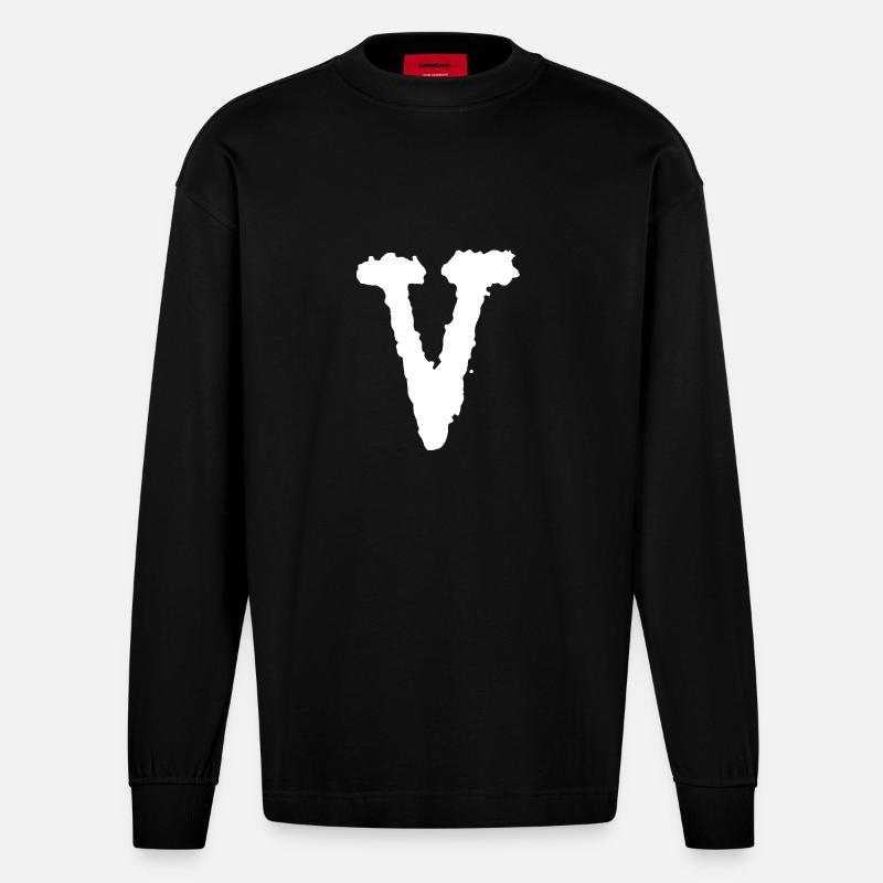 V - Heavyweight Oversized Organic Langarmshirt Made in EU - SOLID BLACK