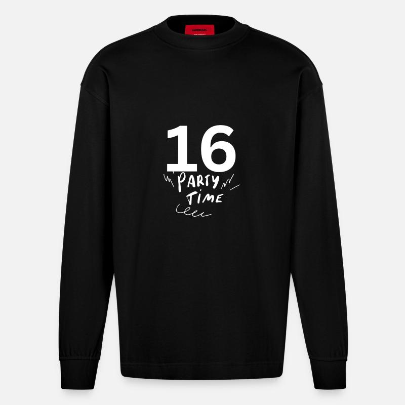 16 - Heavyweight Oversized Organic Langarmshirt Made in EU - SOLID BLACK