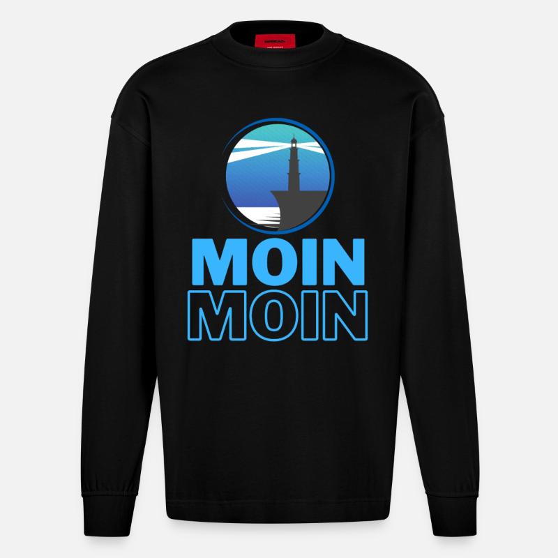 MOIN MOIN - Heavyweight Oversized Organic Langarmshirt Made in EU - SOLID BLACK