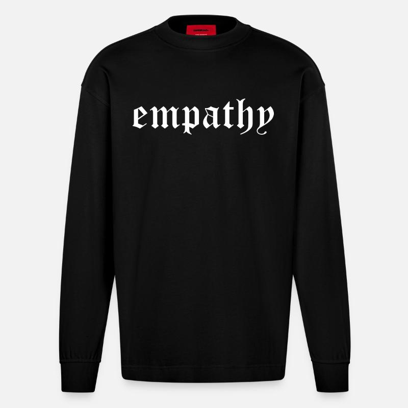 Empathie - Manches longues bio épais oversize fabriqué en UE - SOLID BLACK