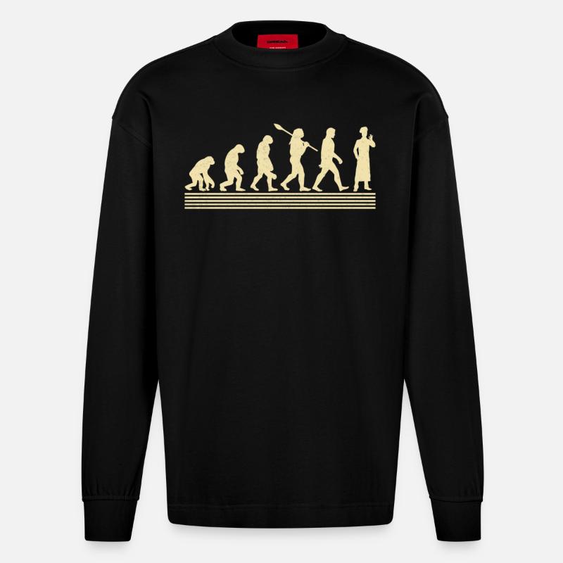 Koch Evolution - Heavyweight Oversized Organic Langarmshirt Made in EU - SOLID BLACK