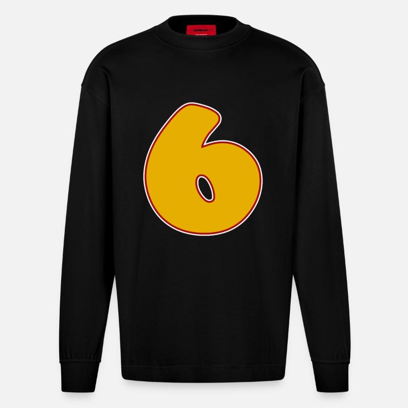 6 - Heavyweight Oversized Organic Langarmshirt Made in EU - SOLID BLACK