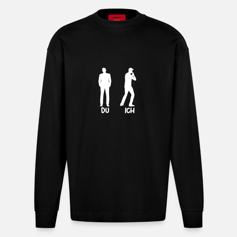 Harmonica Harmonica - Manches longues bio épais oversize fabriqué en UE - SOLID BLACK