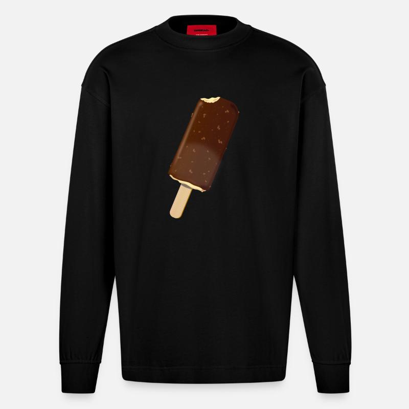 Eis - Heavyweight Oversized Organic Langarmshirt Made in EU - SOLID BLACK